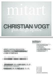 mitart presents CHRISTIAN VOGT photographic