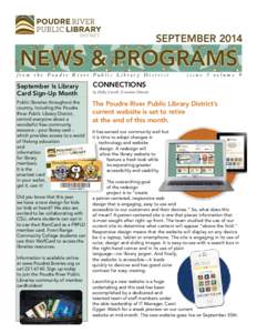 SEPTEMBER[removed]NEWS & PROGRAMS from the Poudre River Public Library District  issue 5 volume 9