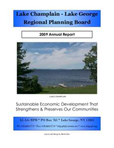 Lake Champlain - Lake George Regional Planning Board 2009 Annual Report LAKE CHAMPLAIN