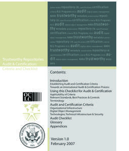 preservation  repository CRL specifications certification audit digital object management