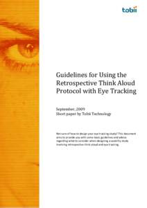 Guidelines for Using the Retrospective Think Aloud Protocol with Eye Tracking