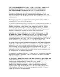 Proposed Florida State University Regulation 6C2-4