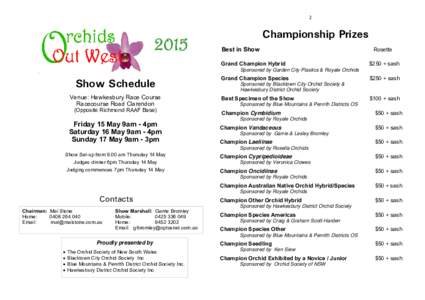 2   2015 Championship Prizes Best in Show