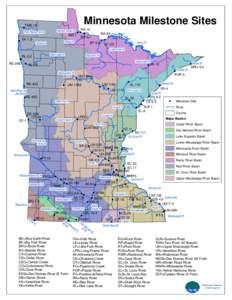 Map of Minnesota Milestone Sites