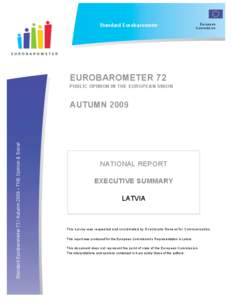 Standard Eurobarometer  European Commission  EUROBAROMETER 72