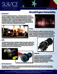 SURVICE Aircraft Engine Vulnerability Fact Sheet