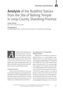 Grottoes and Statues  Analysis of the Buddhist Statues from the Site of Bailong Temple in Linqu County, Shandong Province Lukas Nickel