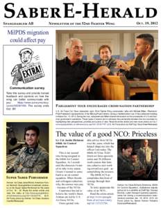 Saber E-Herald Spangdahlem AB Newsletter of the 52nd Fighter Wing  Oct. 19, 2012