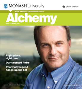 Alchemy Faculty of Pharmacy & Pharmaceutical Sciences Issue 23/WinterRight place,