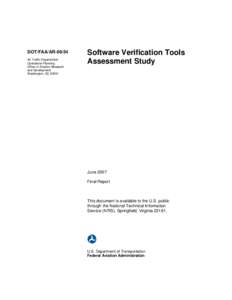 Software Verification Tools Assessment Study