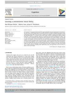 Cognition xxxxxx–xxx  Contents lists available at ScienceDirect Cognition journal homepage: www.elsevier.com/locate/COGNIT