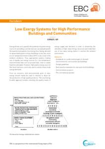 Factsheet  Low Exergy Systems for High Performance Buildings and Communities Annex 49 Exergy allows us to quantify the potential of a given energy