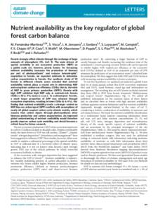 Nutrient availability as the key regulator of global forest carbon balance