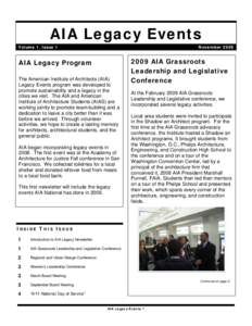 Microsoft Word - AIA Legacy Events - Nov09 - Vol1,Issue1.doc