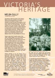 Melba Gully State Park Heritage Note