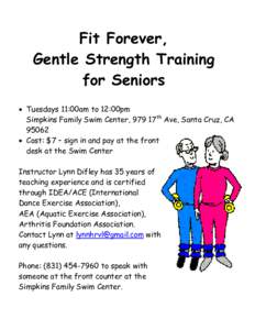 Fit Forever, Gentle Strength Training for Seniors
