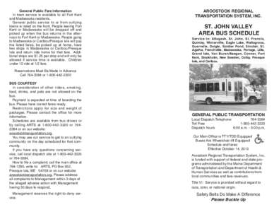 14260 ARTS St John Valley bus schedule