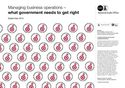 Managing business operations – what government needs to get right September 2015 Interactive PDF  Authors