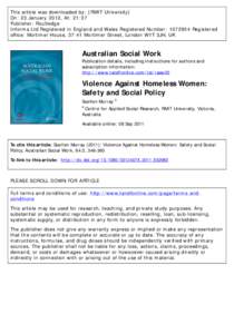 This article was downloaded by: [RMIT University] On: 23 January 2012, At: 21:37 Publisher: Routledge Informa Ltd Registered in England and Wales Registered Number: Registered office: Mortimer House, 37-41 Mortim