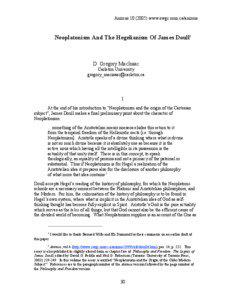 Animuswww.swgc.mun.ca/animus  Neoplatonism And The Hegelianism Of James Doull1 D. Gregory MacIsaac Carleton University