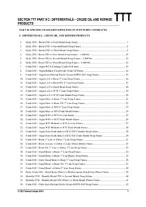 SECTION TTT PART II C: DIFFERENTIALS – CRUDE OIL AND REFINED PRODUCTS TTT  PART II: SPECIFIC STANDARD TERMS FOR SWAP FUTURES CONTRACTS: