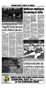 NORTHERN NEWS  KIRKLAND LAKE & AREA Monday, July 25, 2005 – A3