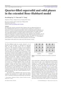 Quarter-filled supersolid and solid phases in the extended Bose--Hubbard model