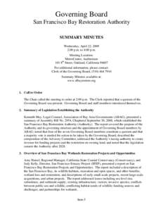 Microsoft Word - SFBRA Summary MinutesFinal.doc