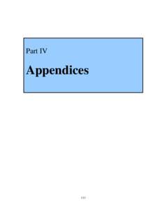 Appendices  Part IV Appendices
