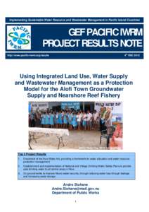 Implementing Sustainable Water Resource and Wastewater Management in Pacific Island Countries  GEF PACIFIC IWRM PROJECT RESULTS NOTE th