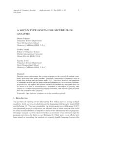 Journal of Computer Security IOS Press draft printout, (17 Sep 2009), 1–20  1