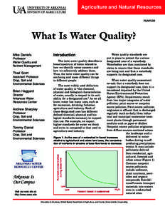 What is Water Quality - FSA9528