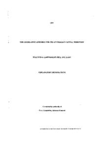 1997  THE LEGISLATIVE ASSEMBLY FOR THE AUSTRALIAN CAPITAL TERRITORY ELECTORAL (AMENDMENT) BILL (NO[removed]