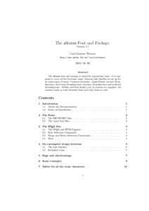 The allrunes Font and Package. Version 2.1 Carl-Gustav Werner http://www.maths.lth.se/˜carl/allrunes/
