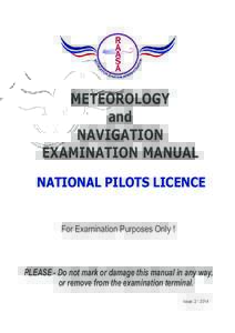 METEOROLOGY and NAVIGATION EXAMINATION MANUAL NATIONAL PILOTS LICENCE