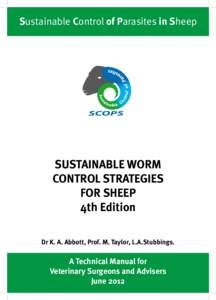 Sustainable Control of Parasites in Sheep  SUSTAINABLE WORM CONTROL STRATEGIES FOR SHEEP 4th Edition