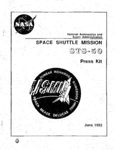 National Aeronautics and Space Administration SPACE SHUTTLE MISSION  ~1r~~®@
