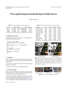 EUROGRAPHICSE. Grinspun, B. Bickel, and Y. Dobashi (Guest Editors) Volume), Number 7  Proxy-guided Image-based Rendering for Mobile Devices