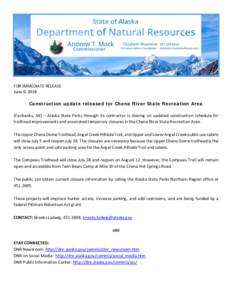 Microsoft WordConstruction update released for Chena River State Recreation Area.docx