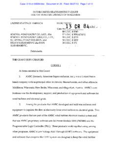 Case: 3:13-cr[removed]bbc Document #: 25 Filed: [removed]Page 1 of 11  IN THE UNITED STATES DISTRICT COURT FOR THE WESTERN DISTRICT OF WISCONSIN  UNITED STATES OF AMERICA
