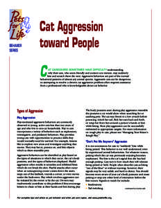 BEHAVIOR SERIES Cat Aggression toward People