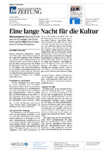 Datum: Hauptausgabe Basellandschaftliche Zeitung 4410 Liestal