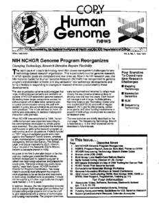 uman enome news ISSN: Vol. 6, No.1, May 1994