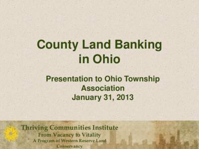 County Land Banking Advocacy