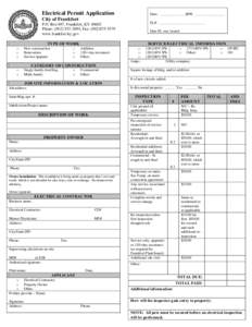Electrical Permit Application