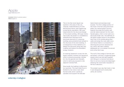 Apple Upper West Side, NYC Architect: Bohlin Cywinski Jackson Client: Apple Inc