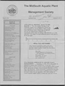 The MidSouth Aquatic Plant  August 1996 NEWSLETTER