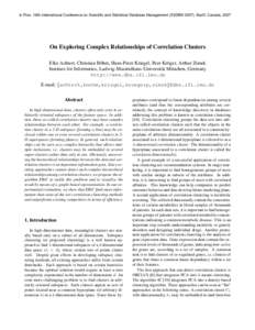 On Exploring Complex Relationships of Correlation Clusters