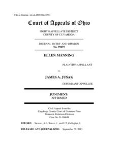 [Cite as Manning v. Jusak, 2013-Ohio[removed]Court of Appeals of Ohio EIGHTH APPELLATE DISTRICT COUNTY OF CUYAHOGA