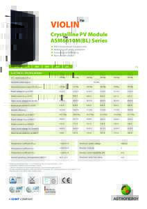 VIOLIN  TM Crystalline PV Module ASM6610M(BL) Series